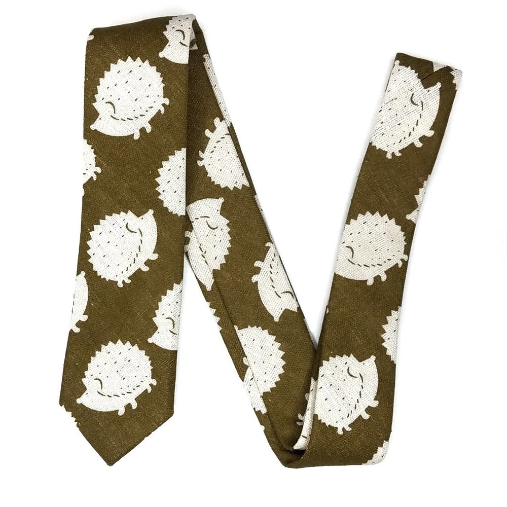 Necktie Hedgehog Animal print Neck tie Adult - Picture 5 of 8